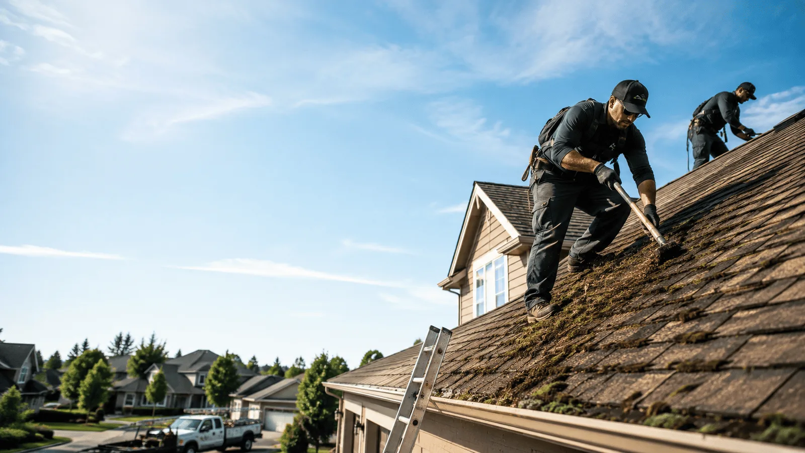 Roof Moss Removal in Huntley, IL near me